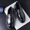 Новая мужская кожаная обувь из натуральной кожи коровьей кожи лоферы на одной педали деловая повседневная обувь для мужчин среднего и пожилого возраста обувь для папы износостойкая и нескользящая