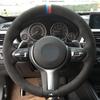 Black Suede Leather Car Steering Wheel Cover For BMW F87 M2 F80 M3 F82 M4 M5 F12 F13 M6 F85 X5 M F86 F33 X6 M F30 M
