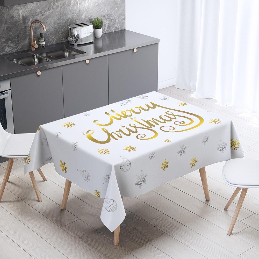Рождественская скатерть для журнального столика Скатерть для праздничного подарка Украшение брезент