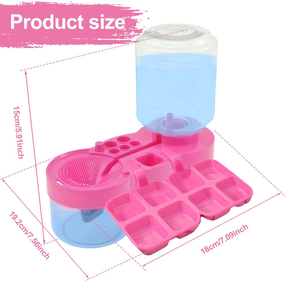 New Paint Brush Washer with Drain Button Watercolor Pen Clean Bucket Art Painting Automatic Water Circulation Brush Cleaning Too