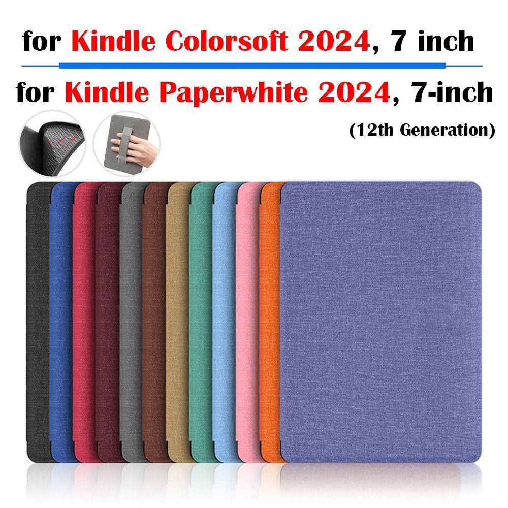 Цветной чехол из ТПУ Colorsoft с подставкой для руки Funda для Kindle Paperwhite 2024 7 дюймов (12-е поколение)