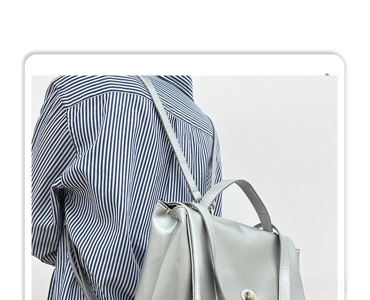 Модный корейский серебристый рюкзак 2025 года: Большая вместимость, повседневный и универсальный вариант для летних поездок женщин на работу