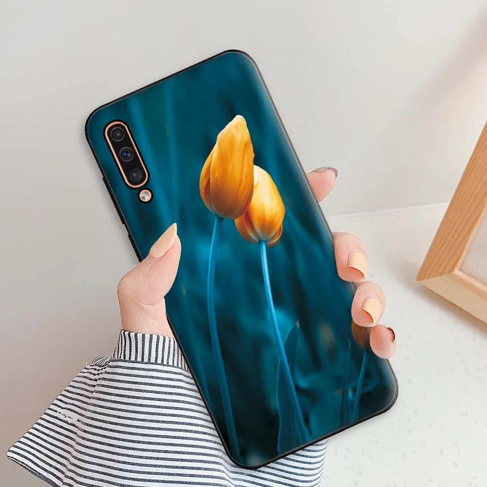 For Samsung Galaxy A50 Case For Samsung A50s A30s Phone Cases For Samsung A50 Flowers Silicone Soft TPU Fundas A 50 A30 S Bumper