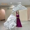 Танцевальный флаг с расширяемой палкой в ​​форме полукруга, яркий цвет, блестящая поверхность, костюмы для выступлений, реквизит, аксессуары, флаг похвалы