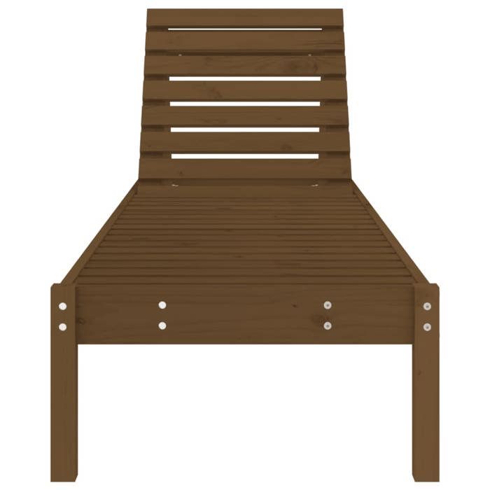 VidaXL Chaise Longue, Siège avec Dossier Réglable, Bain de Soleil, Transat de Jardin Terrasse Balcon, Scandinave, Marron 825071