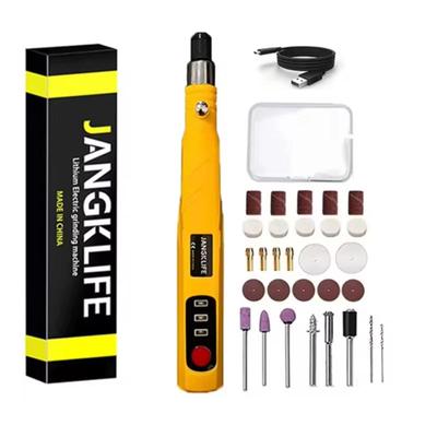 Мини-аккумуляторные вращающиеся инструменты, набор шлифовальных станков с зарядкой через USB, беспроводная гравировальная ручка, набор инструментов для самостоятельной полировки, роторный вырез