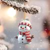 Деревянные рождественские украшения в виде снеговика, мультяшный снеговик в шляпе и шарфе, украшение на рождественскую елку для зимнего фермерского праздника