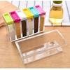 6Pcs/Set Spice Jar Seasoning Box Kitchen Spice Storage Bottle Jar Transparent PP Salt Pepper Cumin Powder Box Kitchen Tool