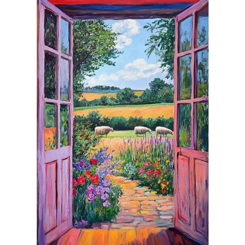 Open Window Landscape Henri Matisse Style Fauvism Poster Coastal View Modern Exhibition Canvas Painting Wall Art Room Home Decor