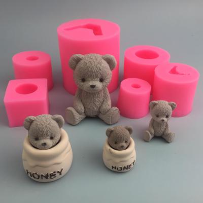 Силиконовая форма в виде головы плюшевого мишки для меда, гипса, ароматерапии и мороженого