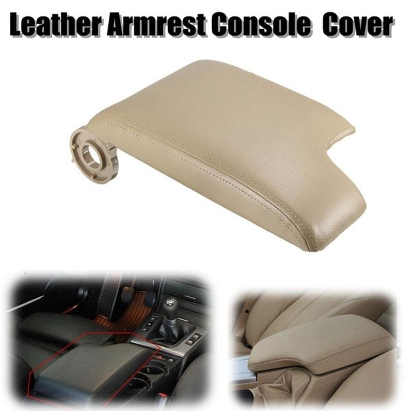 1Pcs Leather Armrest with Plastic Plate for BMW E46 3 Series 1999-2005 Left Hand Drive Beige