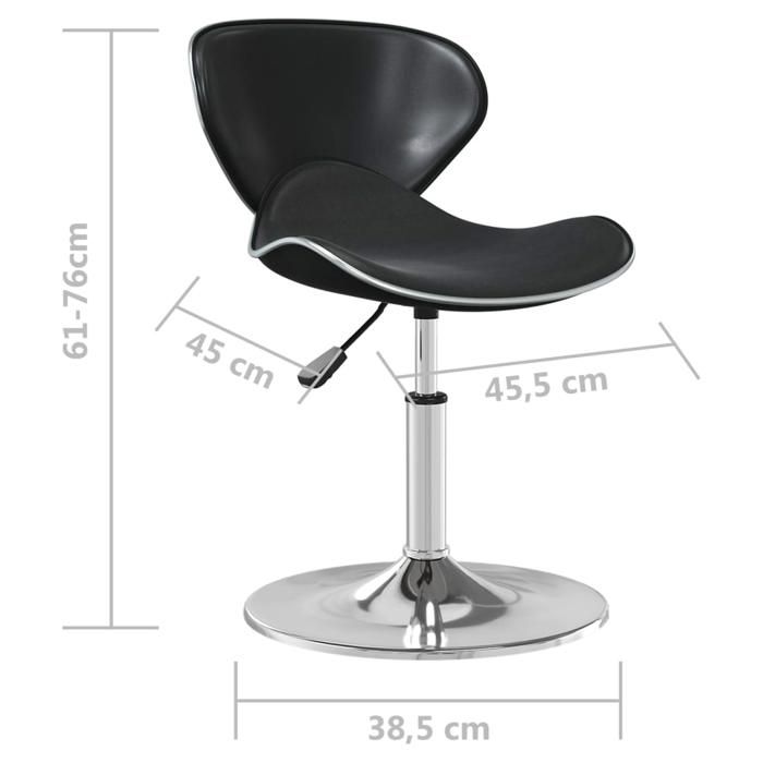 VidaXL Chaise de Salle à Manger Siège à Dîner Chaise Pivotante de Repas Siège de Cuisine Meuble de Cuisine Hauteur Réglable 3088596