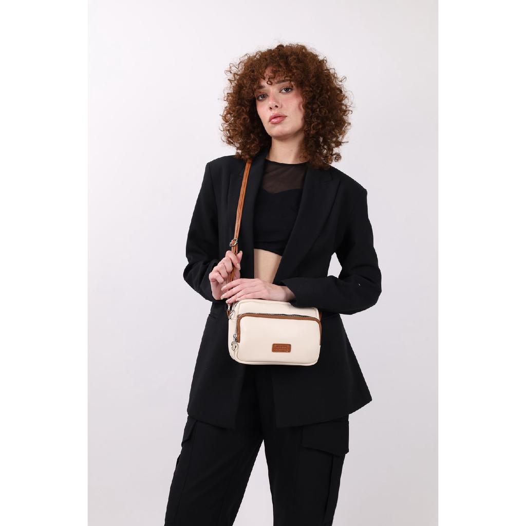 Women's Black 2-compartment Adjustable Strap Shoulder And Crossbody Bag