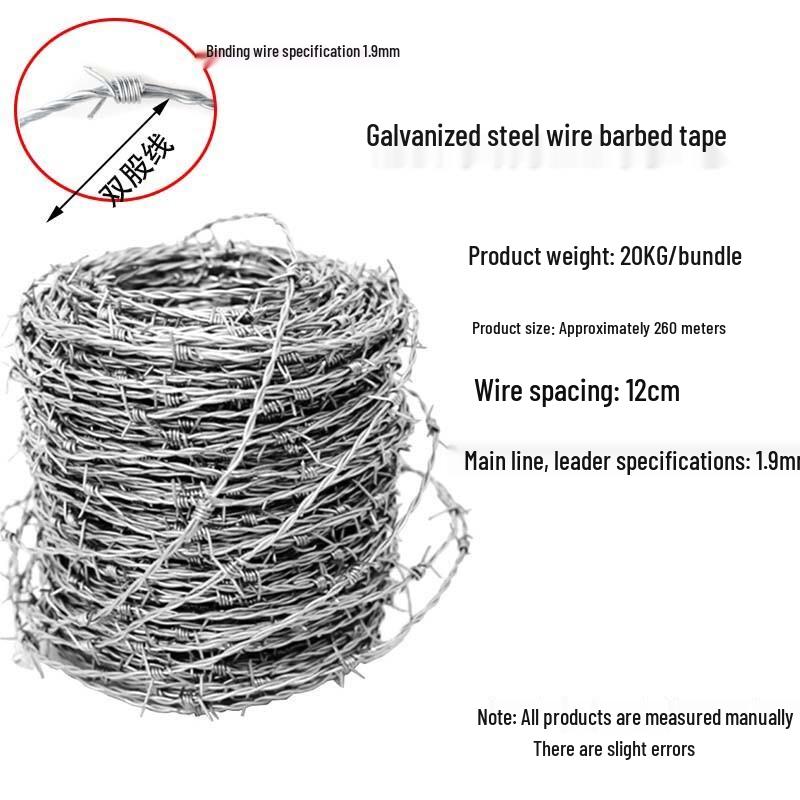 Galvanized Double-Strand Security Barbed Wire