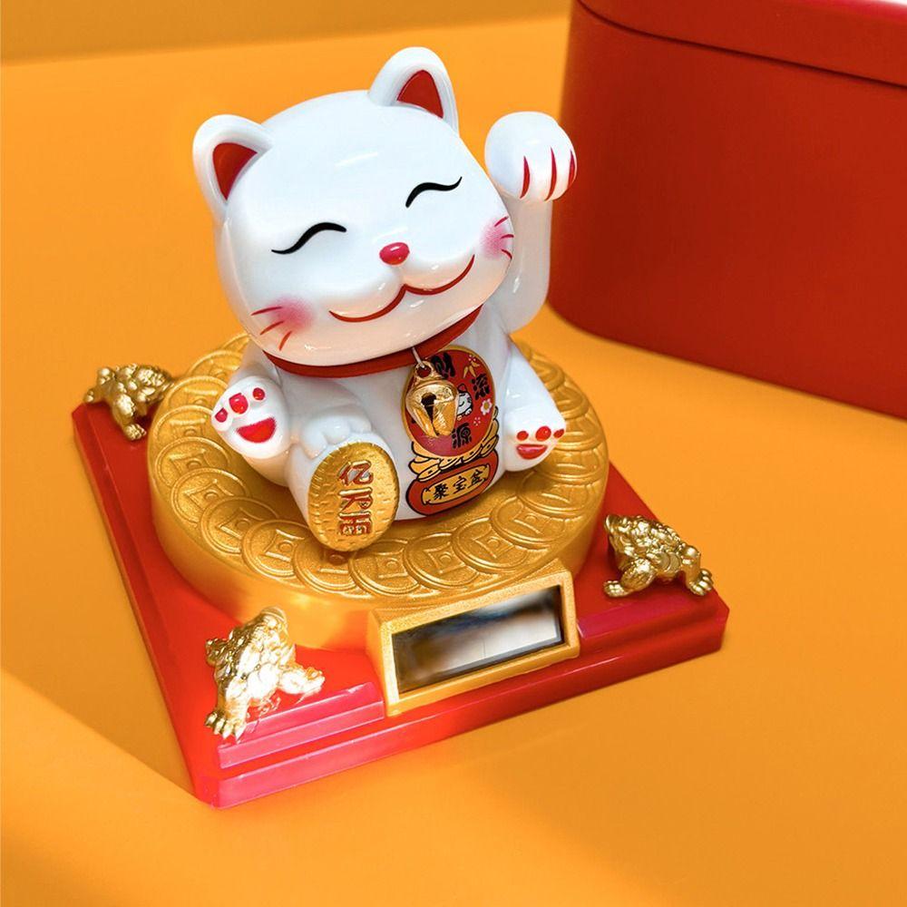 Wealth Welcoming Fortune Cat Waving Arm Car Decoration Automotive Interior Supplies Home Decor