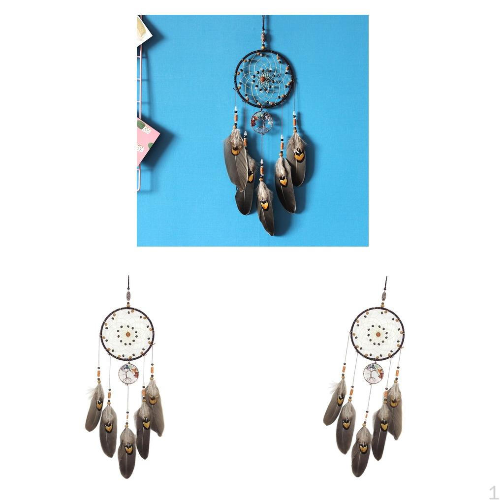 2Pieces Large With Feather Wall Hanging Ornaments