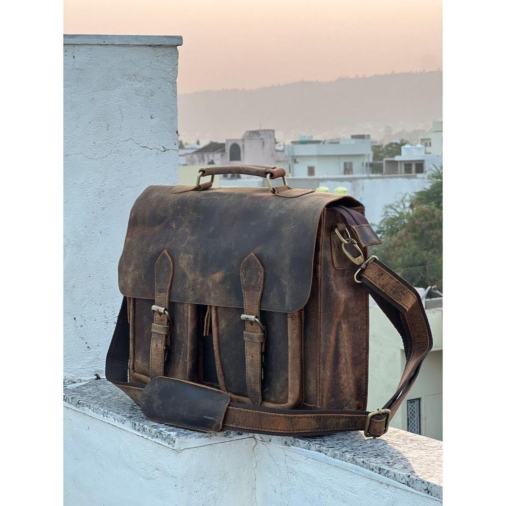 Персонализированная сумка-мессенджер из натуральной кожи ручной работы, сумка для ноутбука, сумка через плечо для мужчин и женщин, офисный портфель - сумка-мессенджер в винтажном стиле