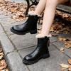 Women's Fashion Lightweight Soft Sole Winter Warm One-step Fur One Snow Boots Lined with Fleece Non-slip Casual Sports Martin Cotton Boots