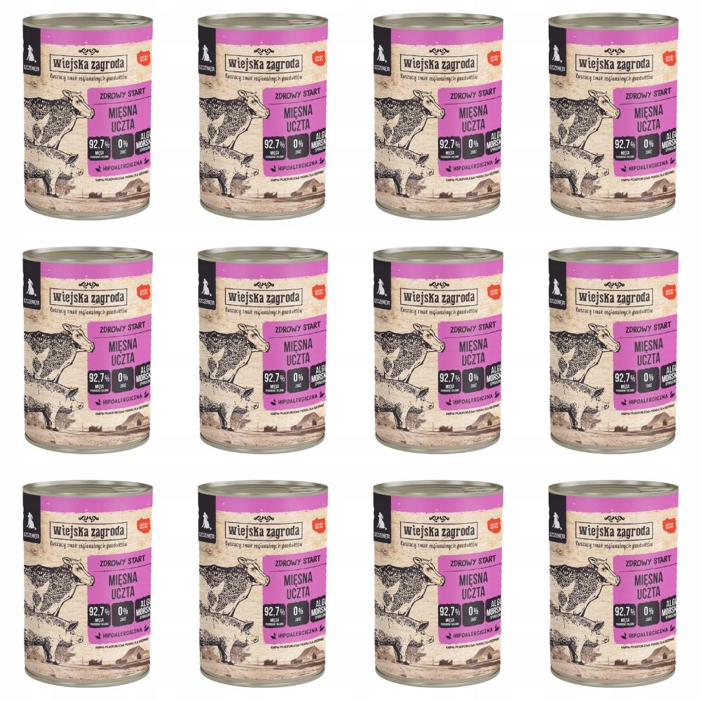 Wet Food For Puppies Wiejska Zagroda Meat Feast 12X400G