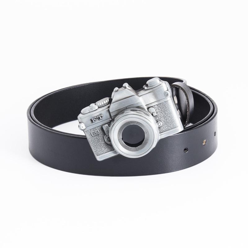 Ремень в стиле арт-стиля, мужской кожаный ремень для камеры, ремень для повседневных брюк в стиле панк