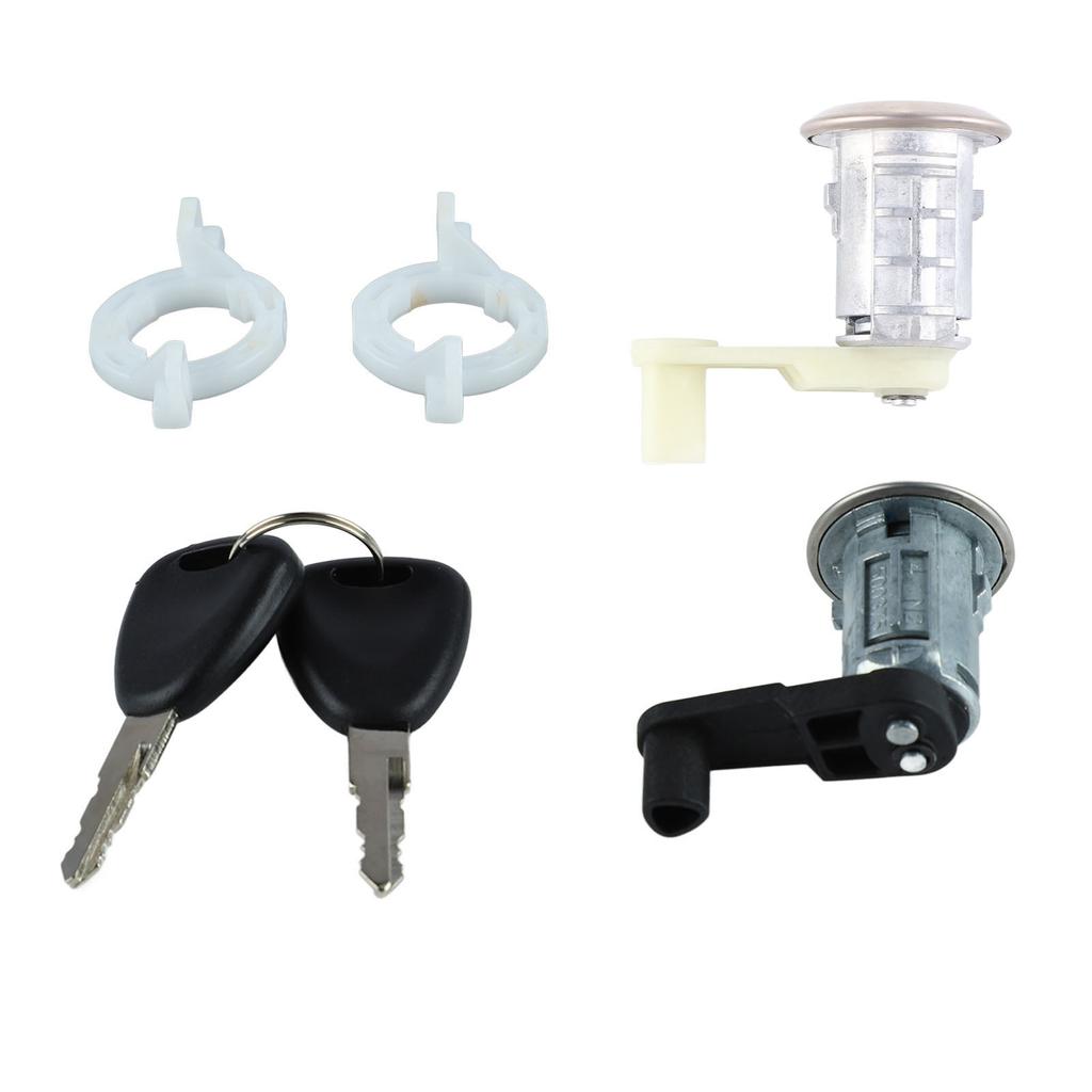 Car Door Lock Cylinder with 2 Key Smooth Control 7701468981 Replacement for MEGANE CLIO THALIA