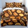 "Bakery Cat Themed Decoration Set" Bedding Set with 1 Duvet Cover 2 Pillowcases Single Double King Queen, Gift