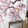 Розовые прозрачные шторы с цветком вишни, оконные шторы для гостиной, спальни, жалюзи, детская комната, домашний декор