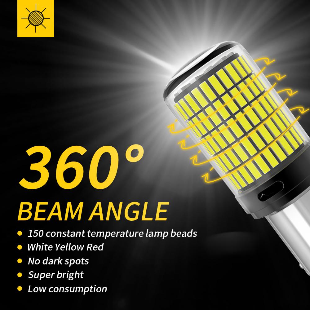 2 шт. 7440 W21W WY21W W21/5W PY21W P21/5W Ba15s BAU15S 3157 T25 Автомобильные светодиодные лампы Сигнальные огни 150SMD Лампы Стоп-сигнала Заднего хода Парковочные огни 7