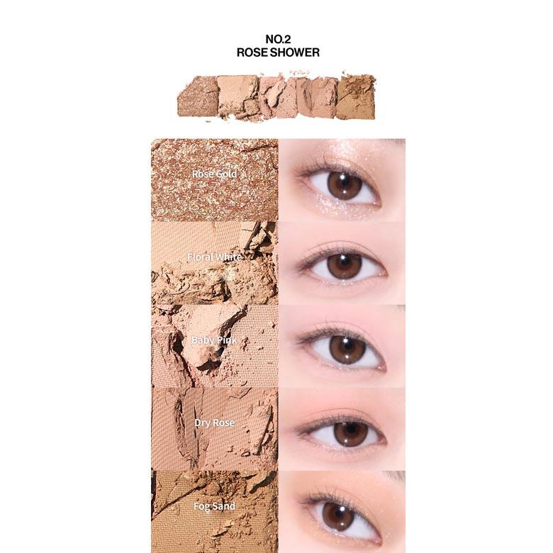 UNLEASHIA Палитра для глаз Mood Shower 3,7 г