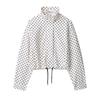 Polka Dot Drawstring Hooded Bubble Cotton Set Women Long Sleeve Casual Pants Outfit Streetwear
