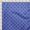 oneOone Cotton Flex Dark Blue Fabric Asian Dabu Print Sewing Fabric By The Yard Printed Diy Clothing Sewing Supplies 40 Inch