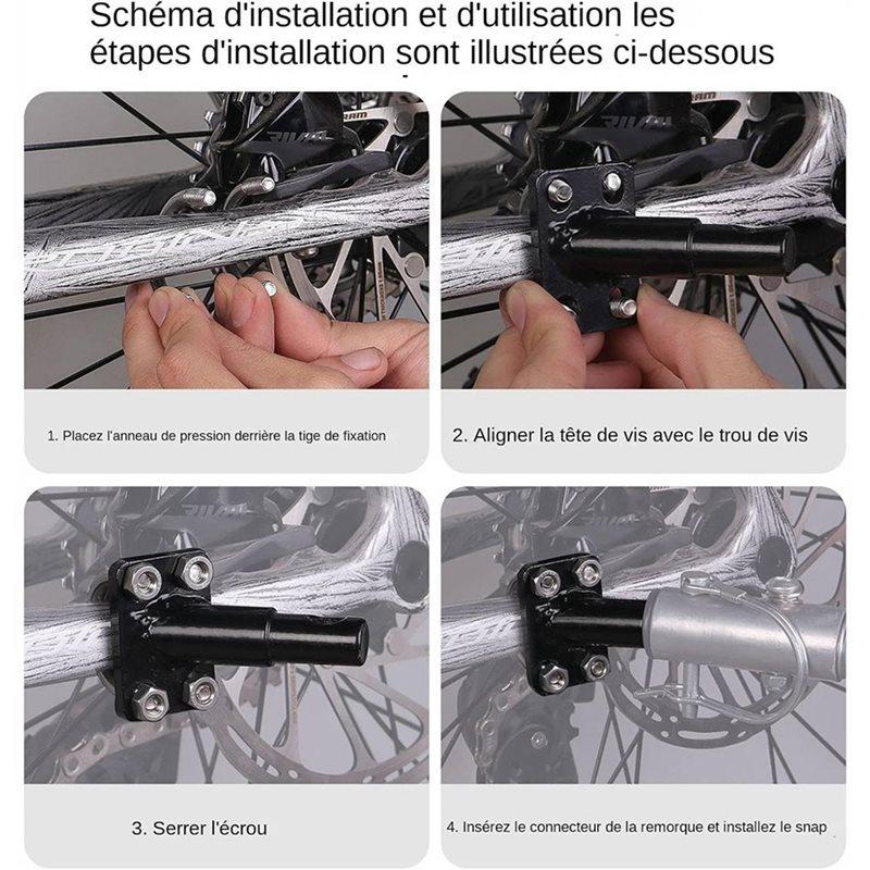 New-2X Quick Coupling For Bicycle Trailers, Bike Trailers, Animals & Transport - Quick Coupling, Reinforced Load Capacity