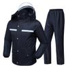 Motorcycle Raincoat Windproof Rain Jacket Reflective Waterproof Riding Raincoat Pants Set