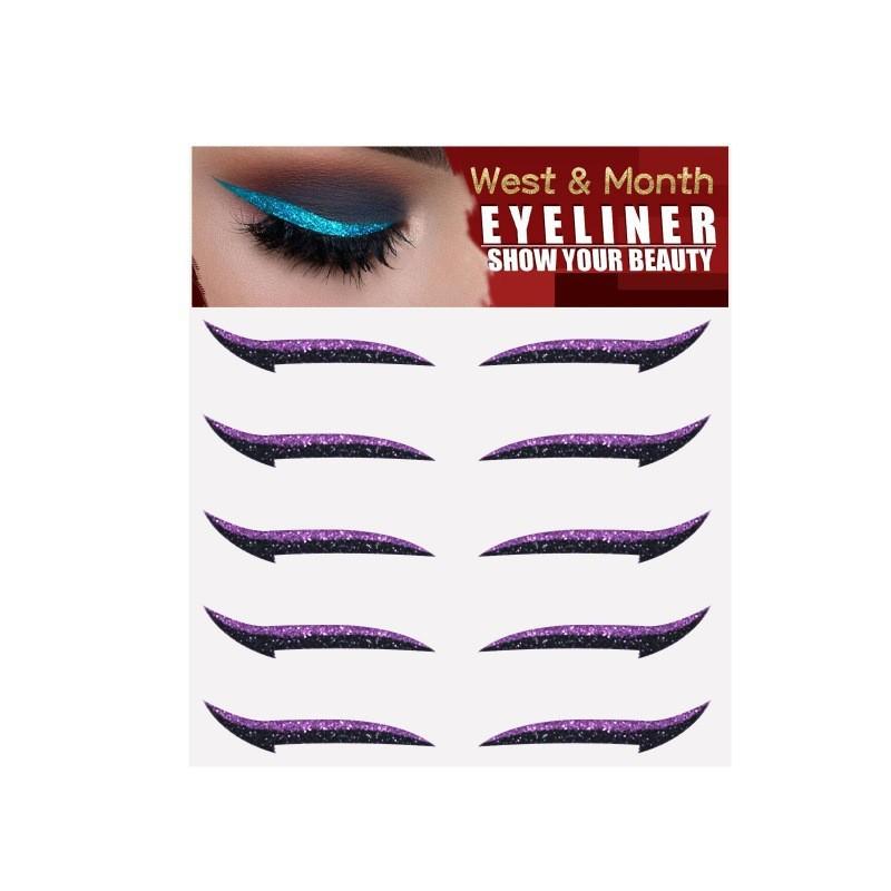 West Month Self Adhesive Eye Shadow Stickers Five Pair Set For Stunning Party Makeup