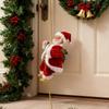 Лазающий Санта Клаус Электрическое Рождественское Украшение С Музыкой Музыкальный Санта Лазающий По Веревке Для Улицы Внутри Помещения Веранды Окна Крыши