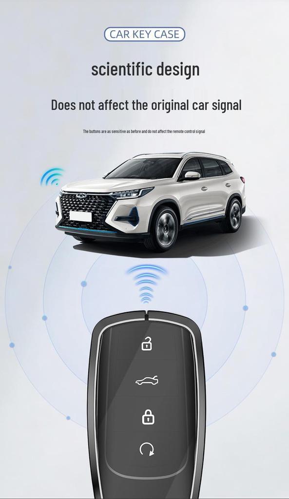 Совместимый с чехлом для ключа автомобиля Chery для Tiggo 9/7 Plus/8, Jiurui, Tiggo 8 Pro, Champion Edition.