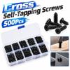 500Pcs M2 M2.5 M3 Cross Self-Tapping Screws Metal Laptop Screws New Round Head Screws  Laptop Repair