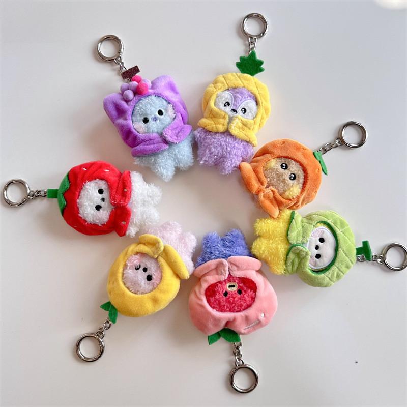 Animal Plush Fruit Keychain Cartoon Stuffed Doll Bag Pendant Gift Decoration