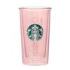 Starbucks Staba SAKURA2025 Double Wall Heat-Resistant Glass Pale Pink 355ml Mug Sakura Cherry Blossom