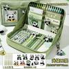 12-layer Panda Pencil Case, Large Capacity, High-value Stationery Box for Boys and Girls, Cute Junior High School Stationery, Pencil Case.