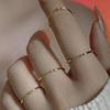 Унисекс Минималистичный Набор Колец из Нержавеющей Стали с Покрытием 18K Золотом для Повседневной Элегантности - 2 или 4 Штуки