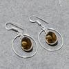 Smoky Quartz Oval Shape Gemstone Bezel Earring Handmade Beautiful Jewelry 1.7"