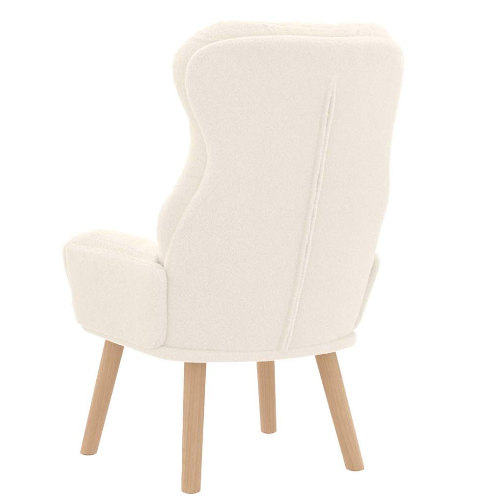 Cream Armchair 69 x 74 x 93 cm Sherpa Fabric
