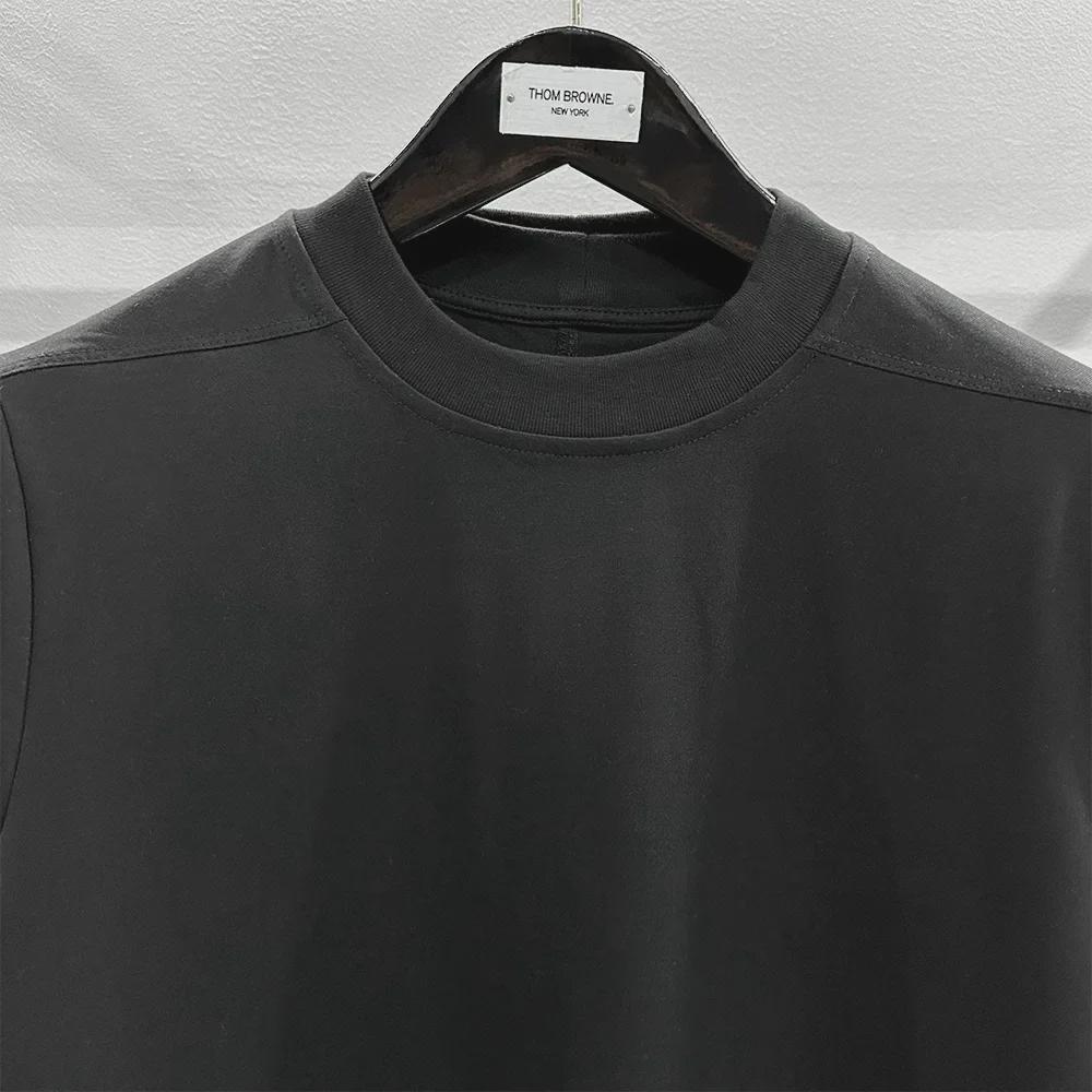 SUBHUMAN Мужская футболка весна/лето 2024 из двух частей, трикотажная, двухслойная, однотонная, свободная, с длинным рукавом