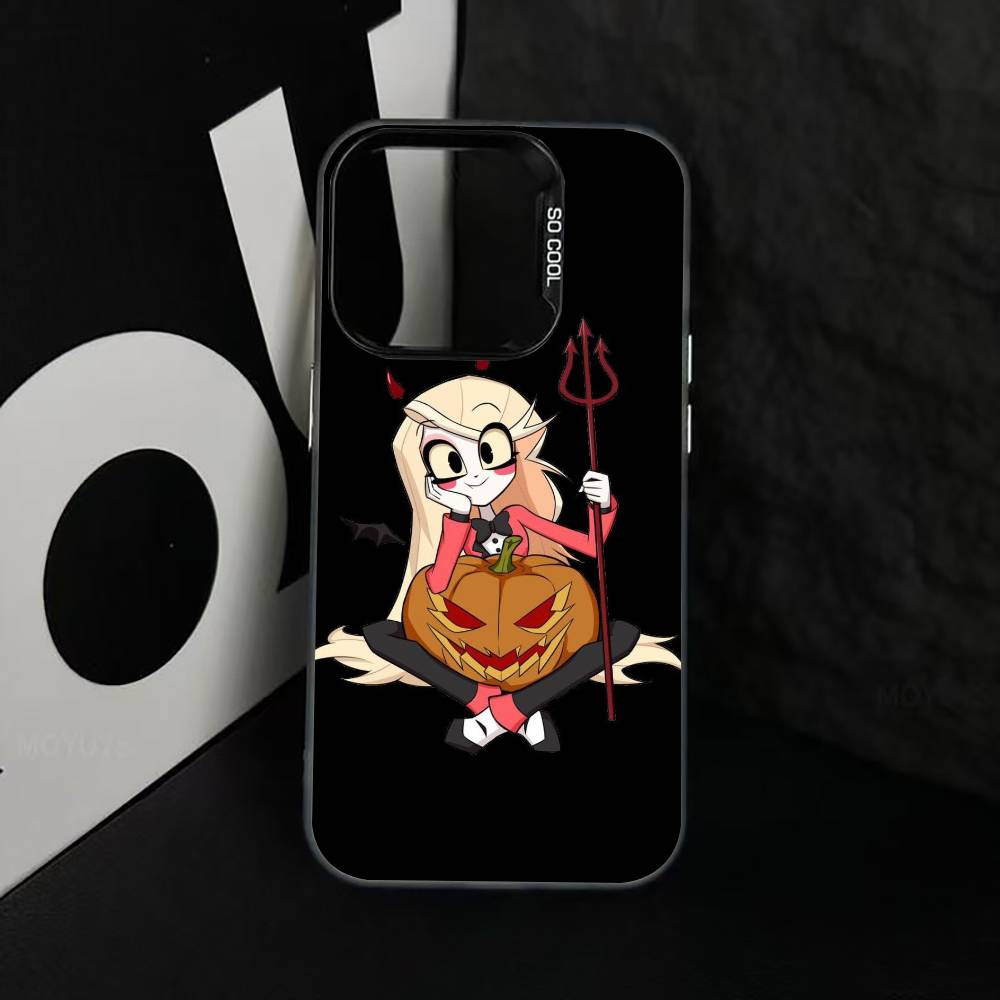 H-Hazbin C-Charlie Чехол для телефона для iPhone 17,16,15,14,13,12,11 Plus,Pro Max,XS,Красочный серебристый чехол для телефона Funda Cover
