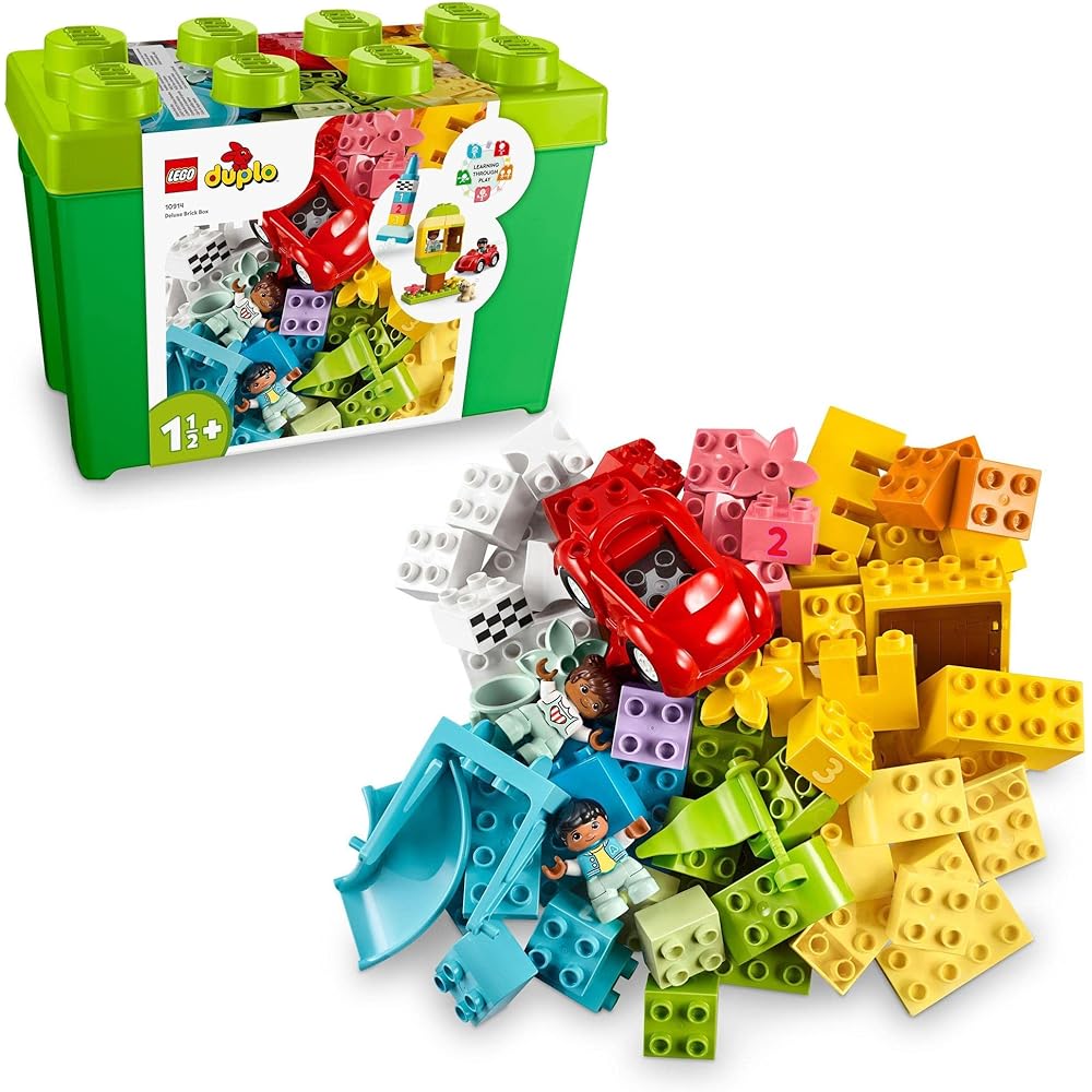 LEGO DUPLO Super Deluxe Container Educational Toy for Boys and Girls Ages 2-3 Building Blocks 10914