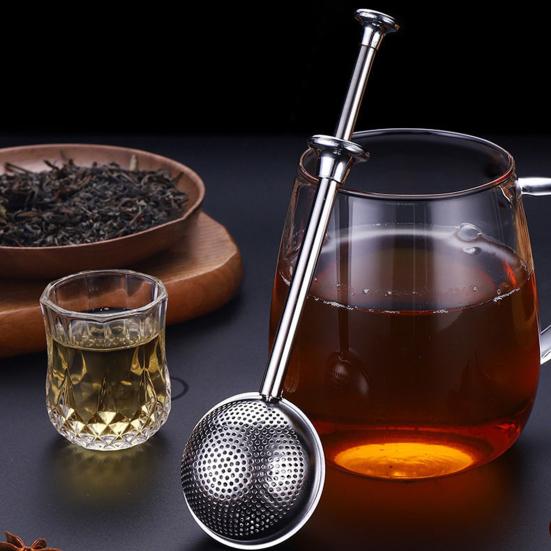 2 шт. заварочный чайник из нержавеющей стали с удлиненной ручкой, усиливающий ароматический чайный фильтр для аксессуаров для дома