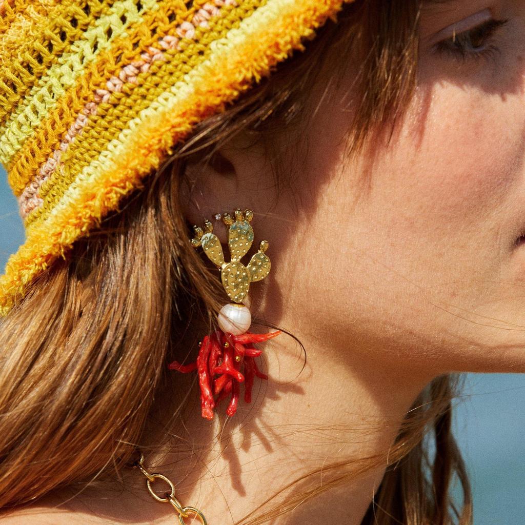 Модные Серьги Звезды Кораллы Океана - Стойкие к Выцветанию Модные Украшения