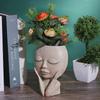 Face Flower Pot Head Planter Pot Succulent Planter Resin Decor W/ Drainage Hole