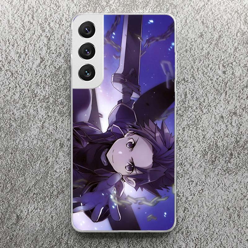 Мягкий чехол с принтом из аниме Sword Art Online для Samsung Galaxy S25 S24 S23 S22 Ultra S21 Plus S20 FE Чехол для телефона S10 + Чехол с узором